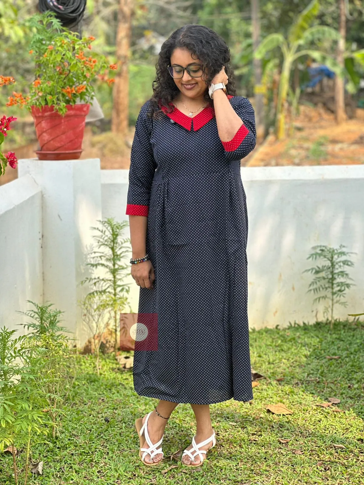 Dot Charm Feeding Frock