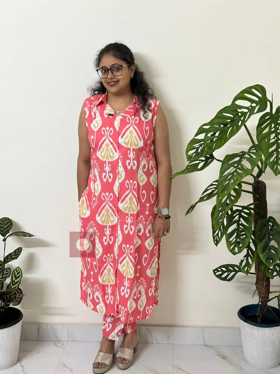 Ikat Sleeveless Cord Set - Thumbnail 1
