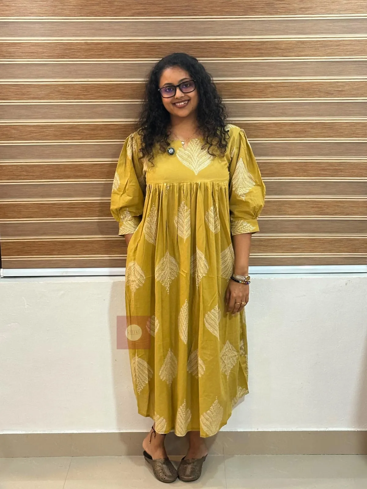 Breezy Fronds Maxi Dress - Thumbnail 1