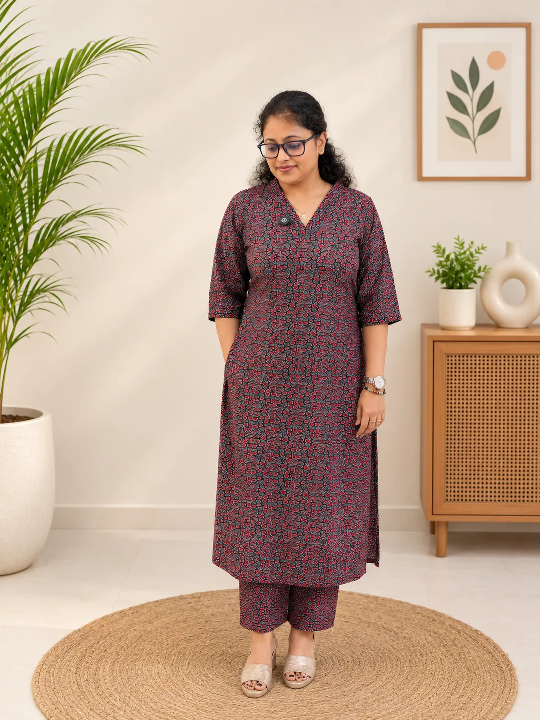 Ditsy Matrix Kurta - Thumbnail 1