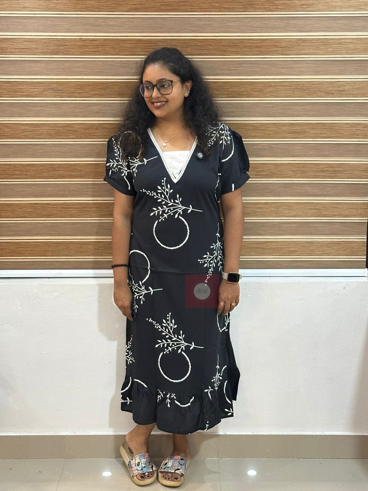 Floral Orbit Hakoba Frock - Thumbnail 2