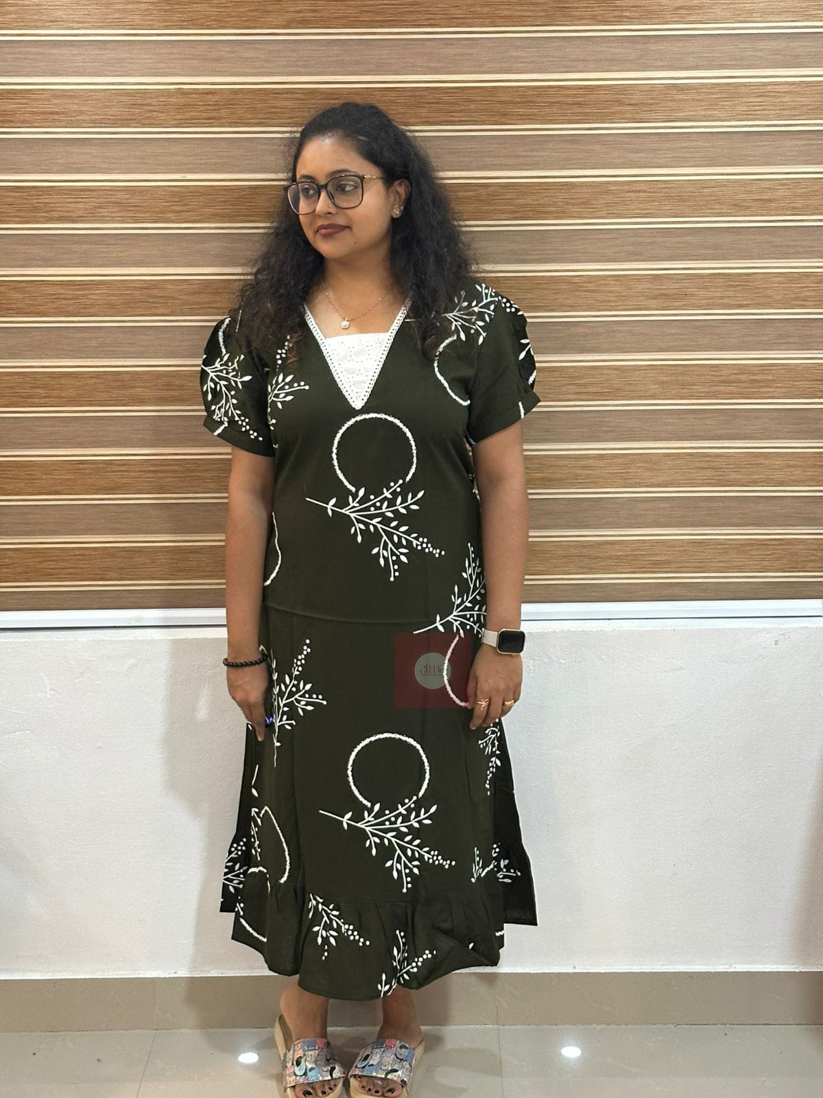 Floral Orbit Hakoba Frock - Thumbnail 3