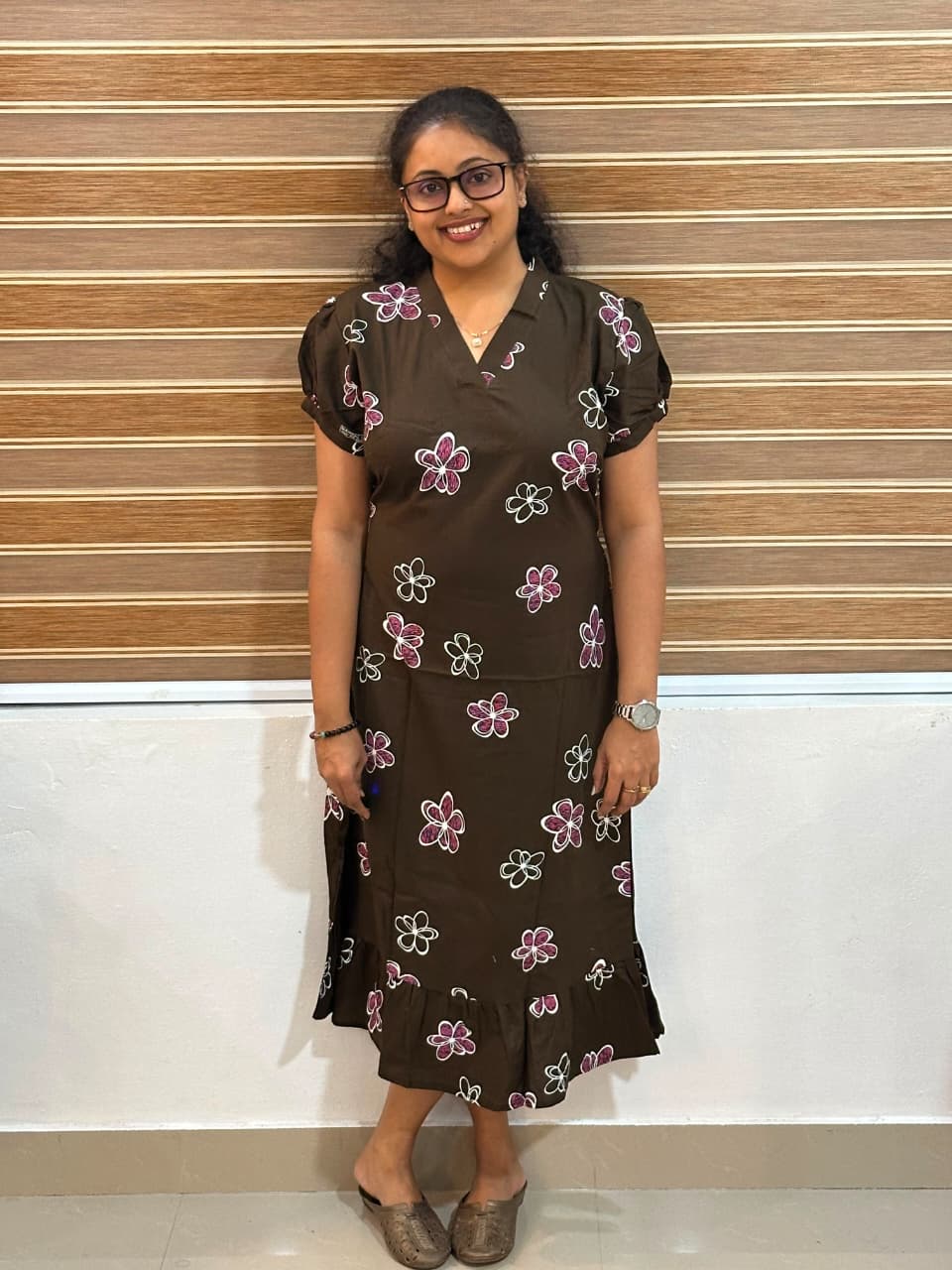 Big Flower Normal Frock - Thumbnail 3