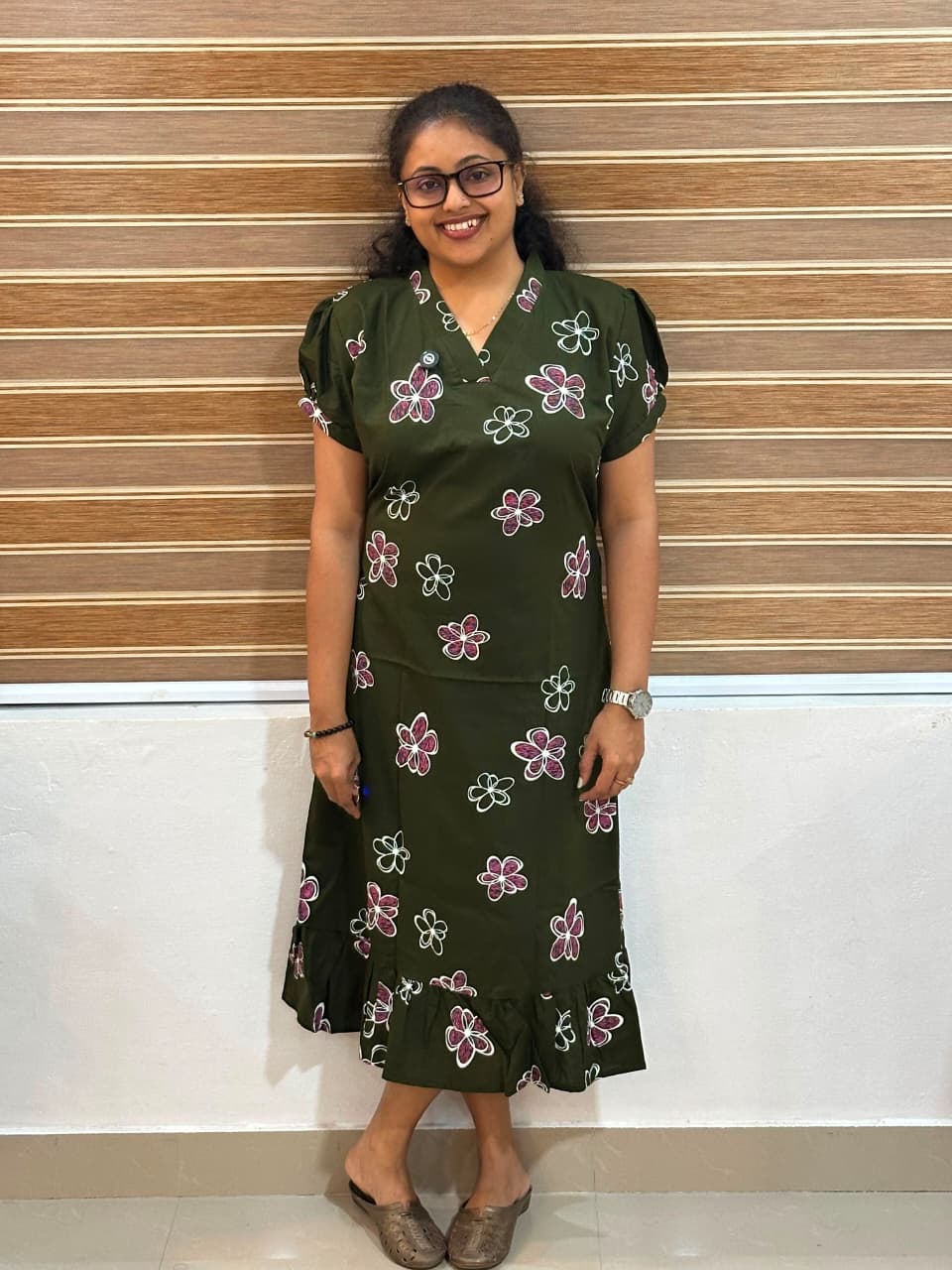 Big Flower Normal Frock - Thumbnail 4