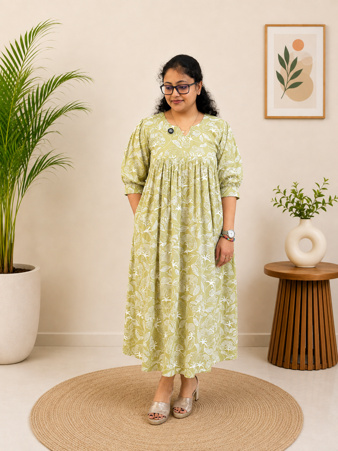 Pista green Maxi Dress - Thumbnail 2